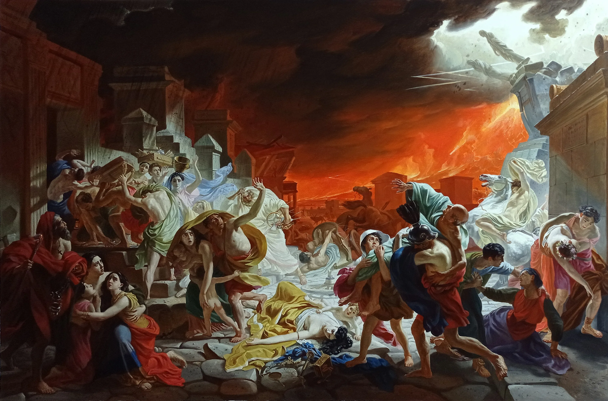 "Последний день Помпеи" (1833 г). Государственный Русский музей. Изображение из открытых источников.