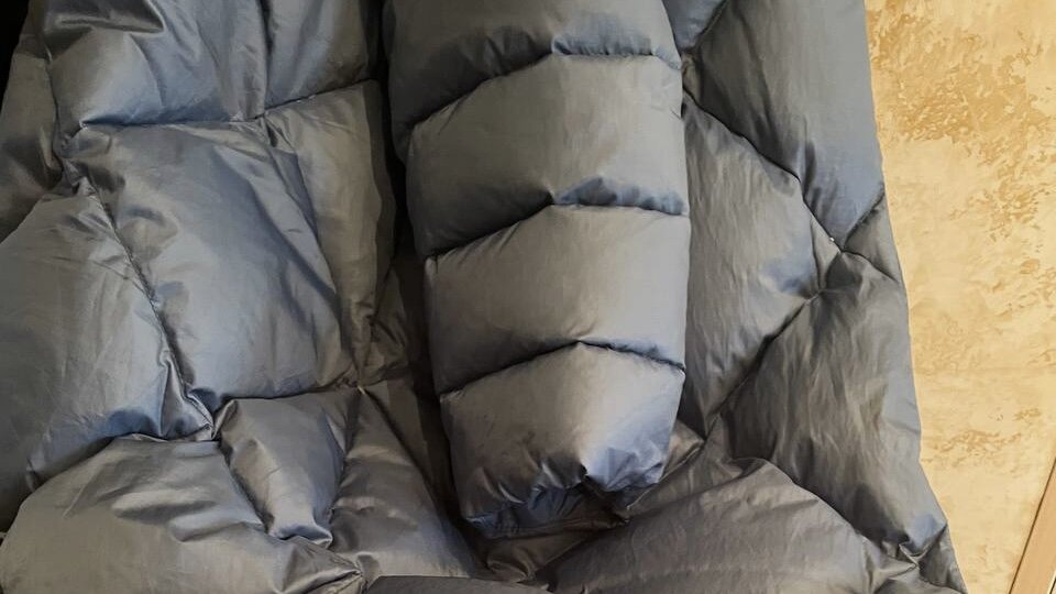 пуховик с хорошими по размеру ячейками