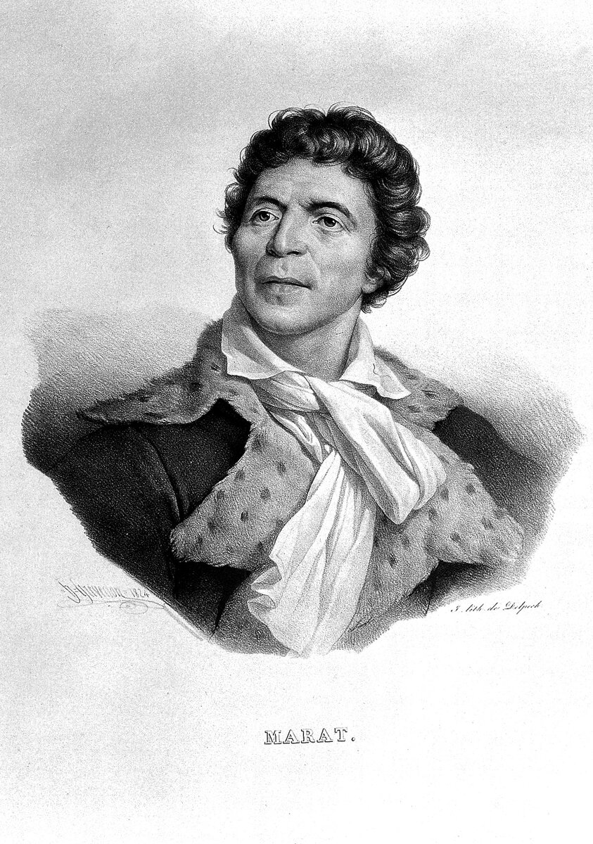 Жан Поль Марат (1743–1793 гг.).Деятель Великой французской революции, учёный и публицист Авторство: Анри Греведон. 