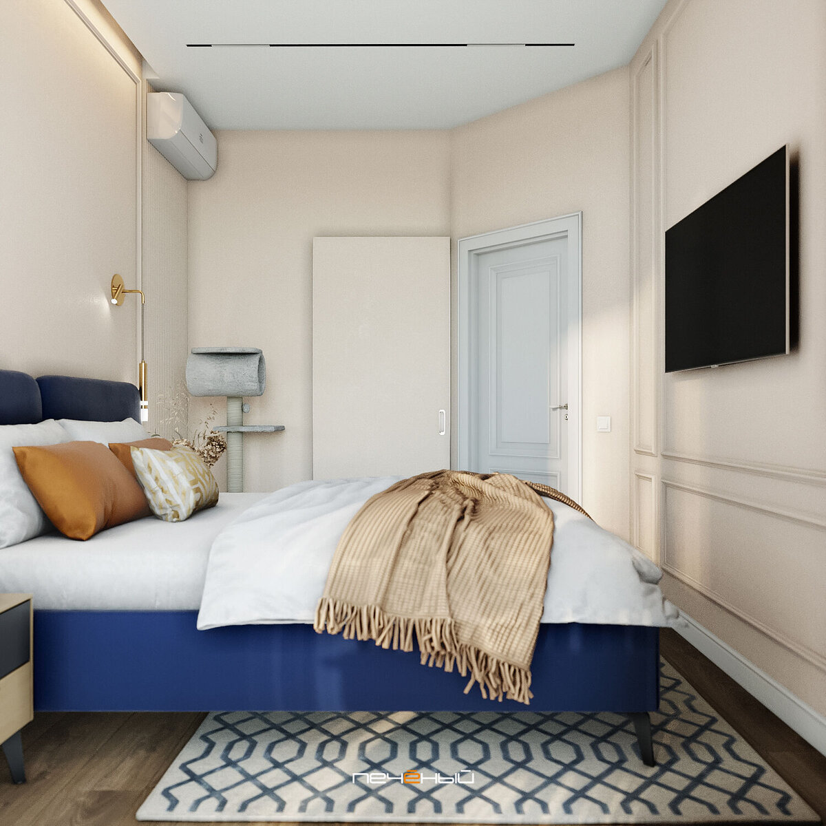 Лёгкая современная классика в двушке для двоих | Студия дизайна Печёный ...