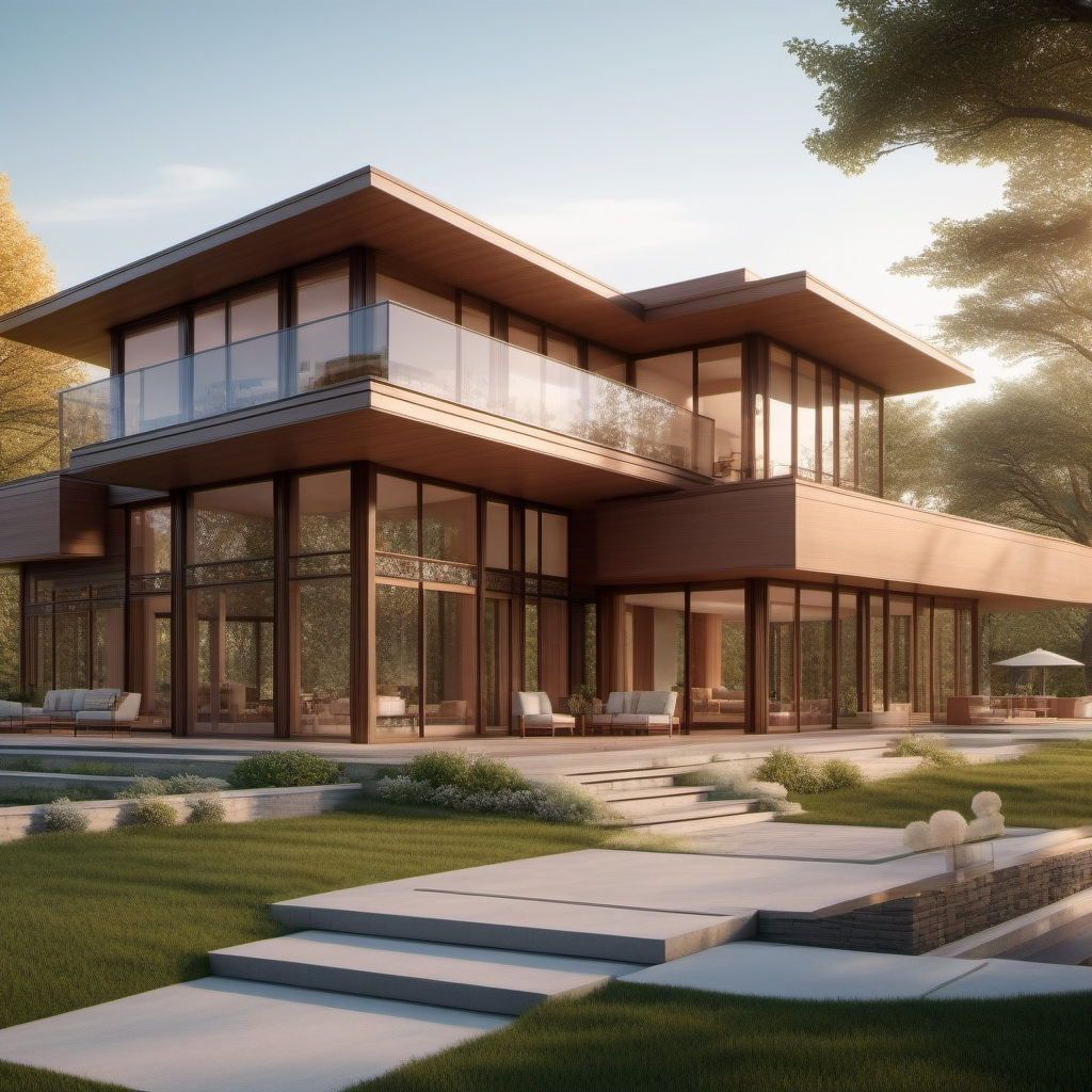 Дом в стиле Райта легко узнать по фирменной плоской крыше