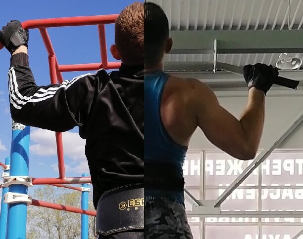 Подтягивания6 в зале и на спортивной площадке.