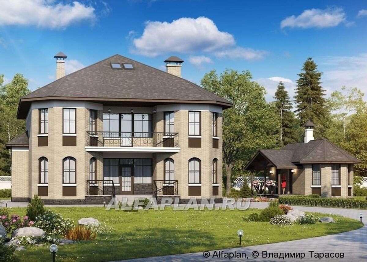 Проект дома 180А "Рюрик" + проект бани 227С         ©Владимир Тарасов