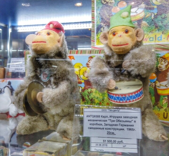 Заводная механическая игрушка "Три обезьяны",1965 год, Западная Германия (ФОТО АВТОРА) Листайте дальше