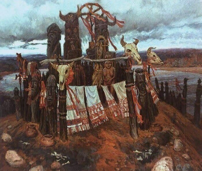 Капища древних славян. Картинка свободный доступ интернета. 