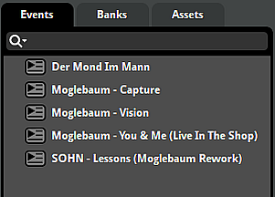 вкладка FMOD Studio Events