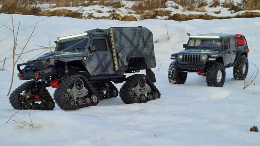 Jeep Gladiator и Jeep на гусеницах