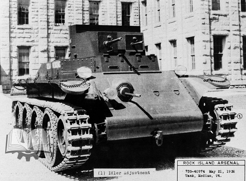 Convertible Medium Tank T4 на территории арсенала Рок-Айленд, 1936 год.