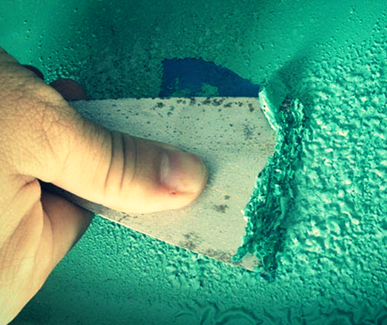 Удаление краски.