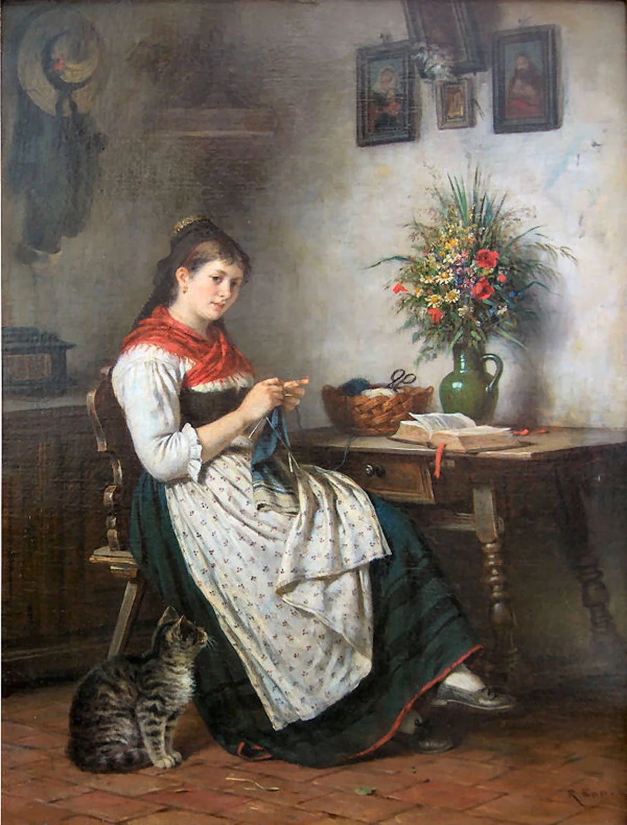 Рудольф ЭПП (Rudolf EPP, 1834 – 1910) !. Рудольф ЭПП художник. Картина вышивальщица Веласкеса. Живопись Эжен де Блаас.