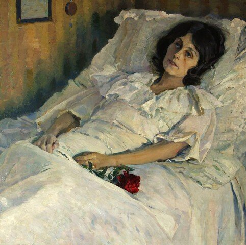 "Больная девушка"  картина Михаила Нестерова