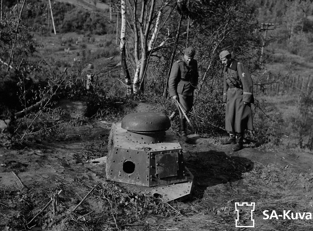 Огневая точка на базе Т-18, захваченная финнами.