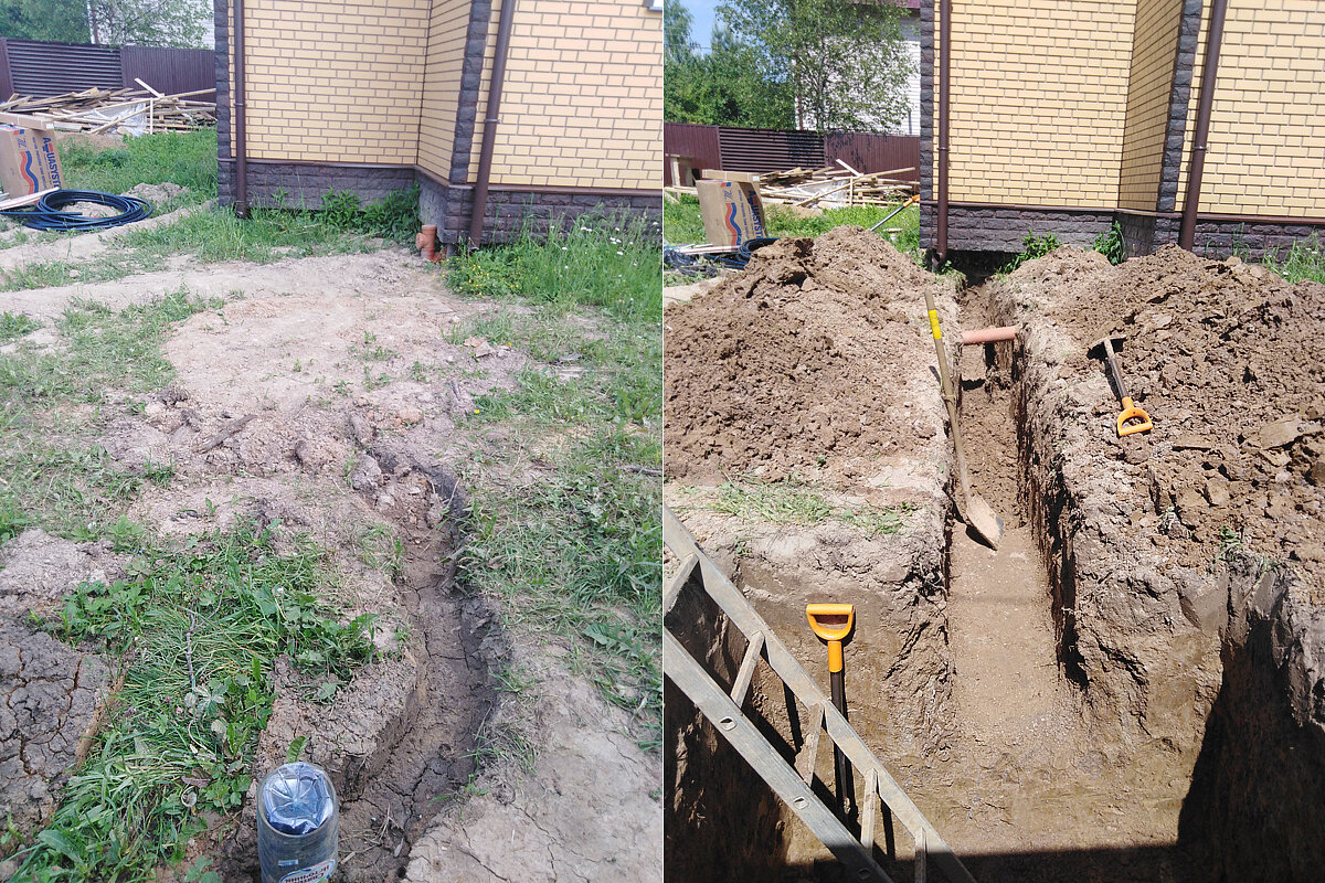 Скважина на воду относительно частного дома