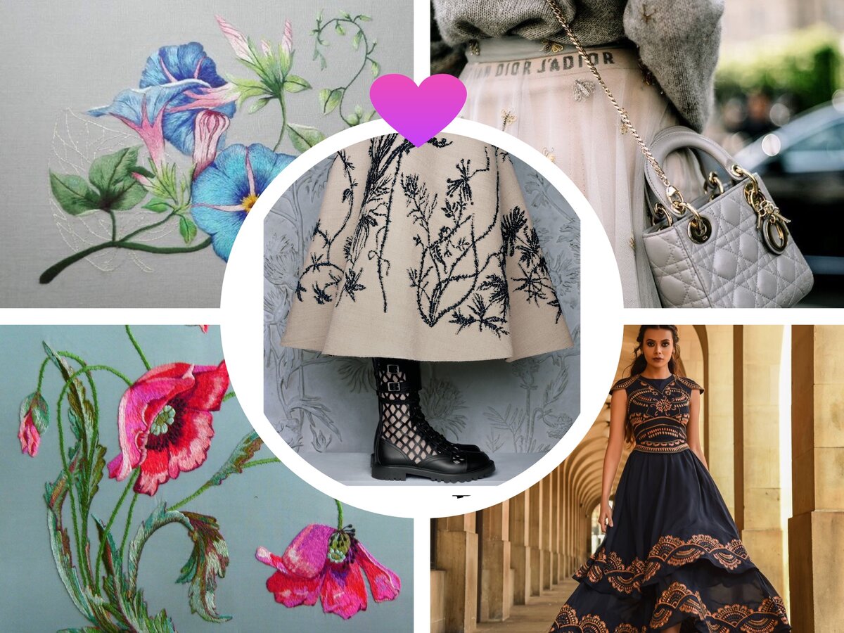 фотоколлаж автора-вышивка на юбке