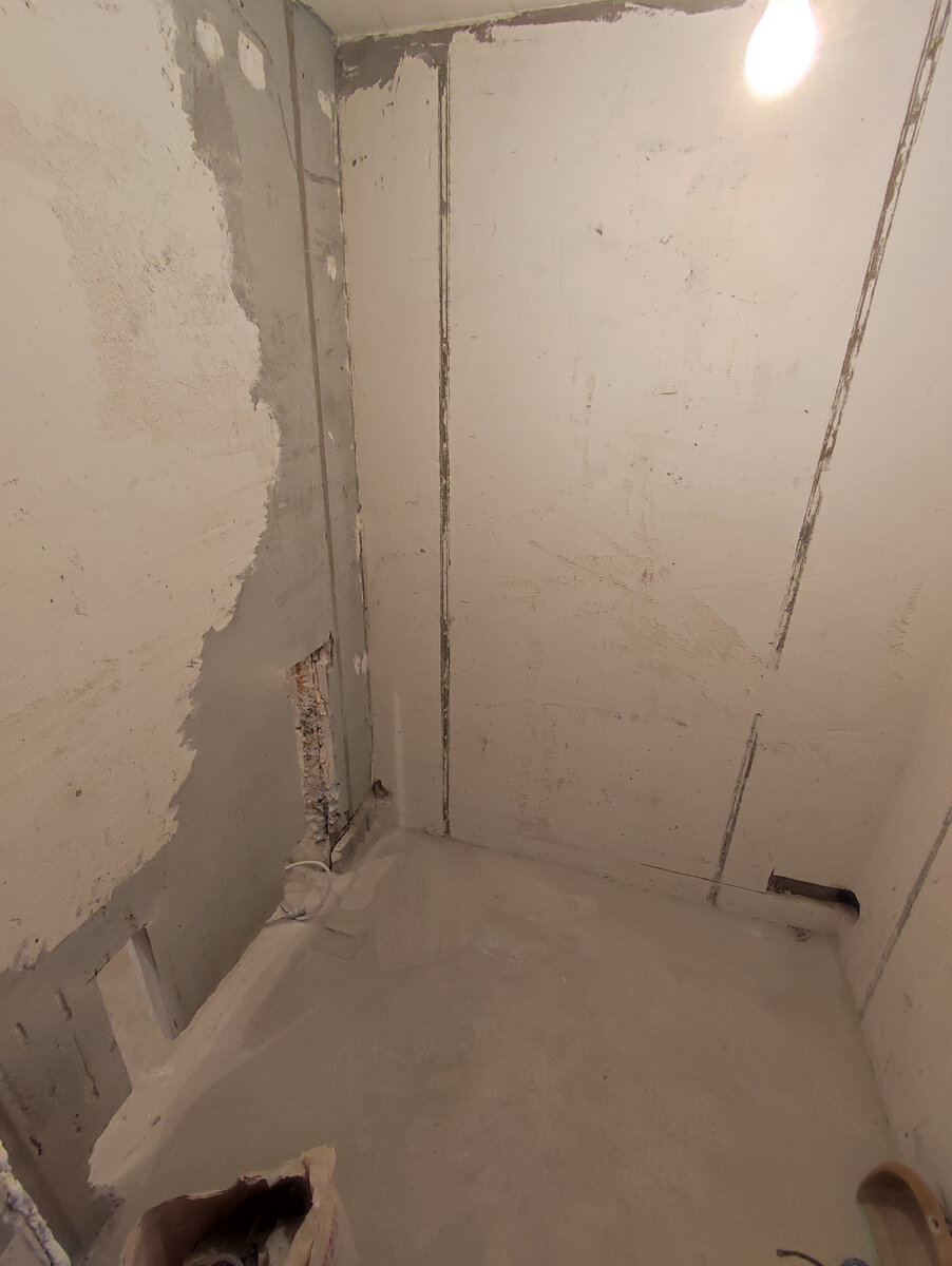 Начало работ в ванной комнате