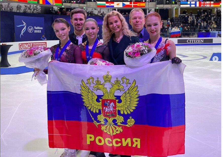 Анна Щербакова и Этери Тутберидзе олимпиада