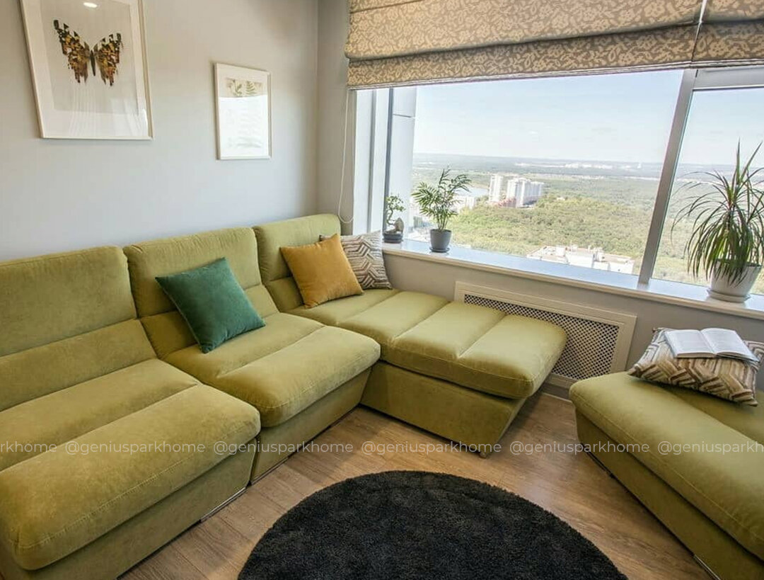 Угловой дивн и пуф "Палермо" от производителя Geniuspark