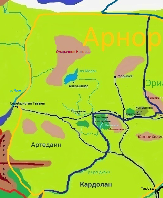 карта Артедаина 