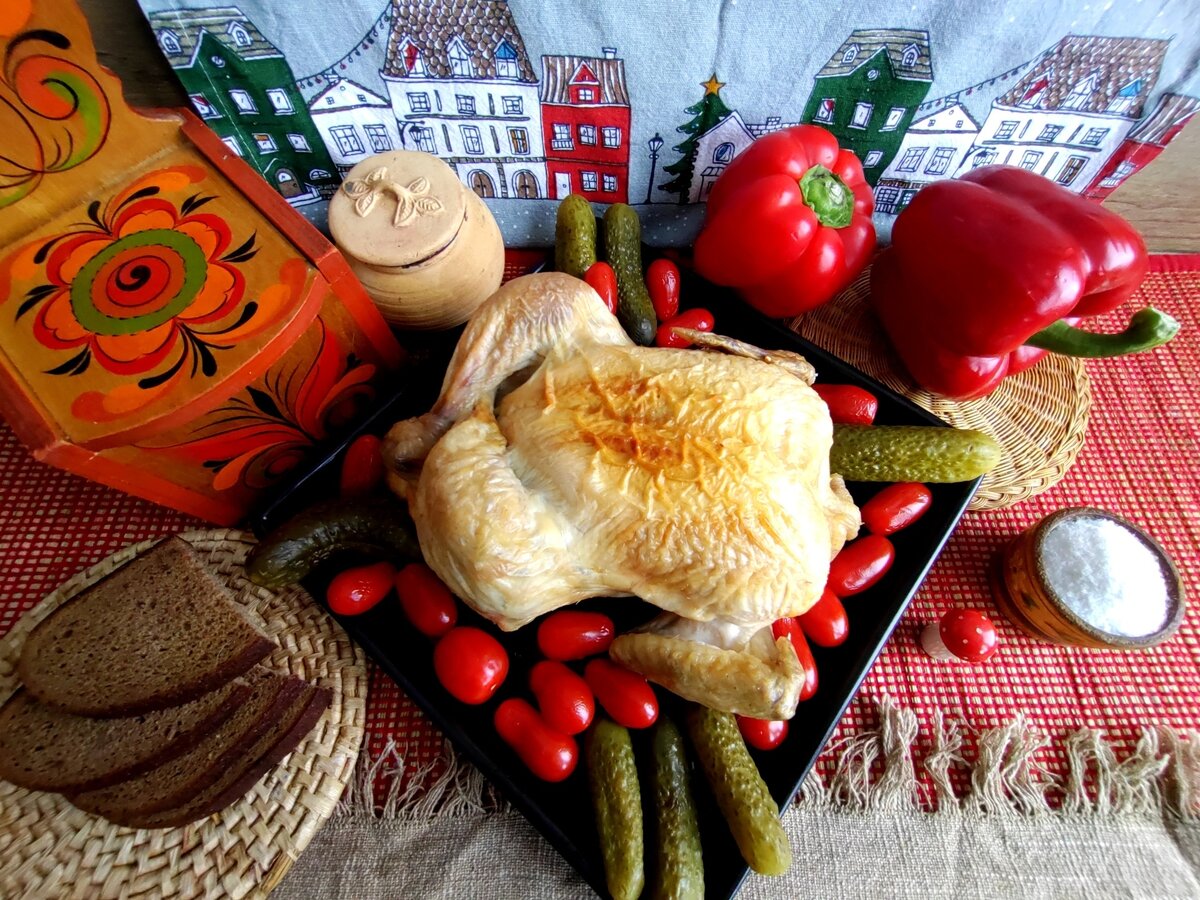    Курица в духовке на соли