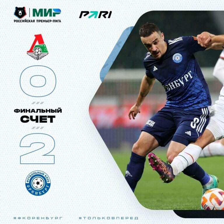    Денис Паслер: «Локомотив» — «Оренбург» 0:2. Красивая победа Кристина Просвиркина