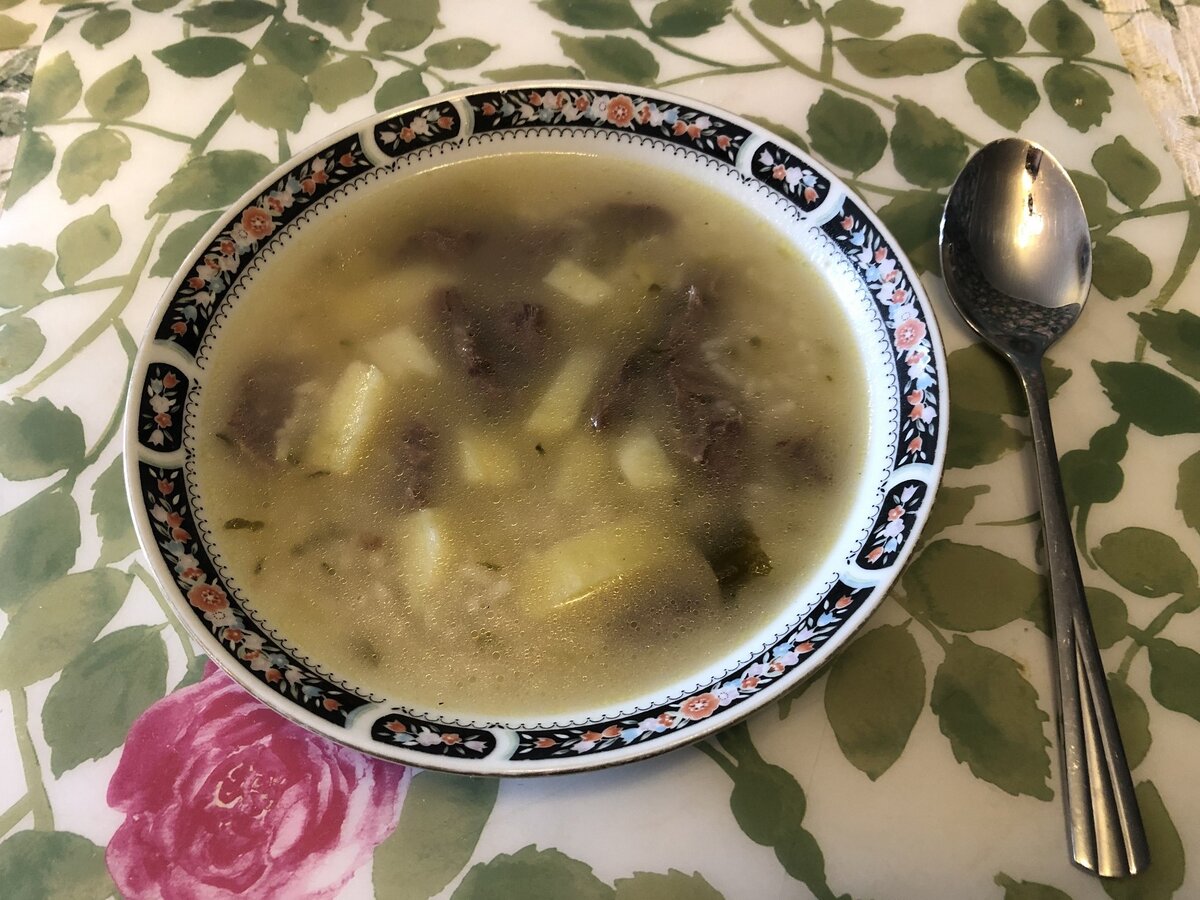 Картошка с говяжьим бульоном