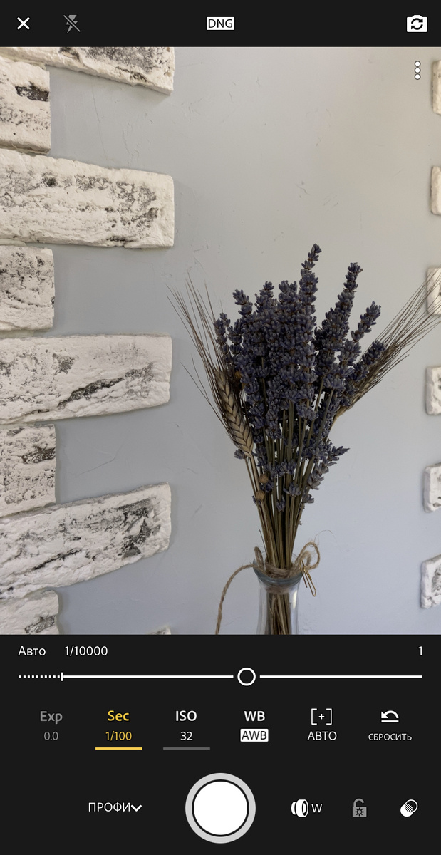 интерфейс камеры в лайтруме