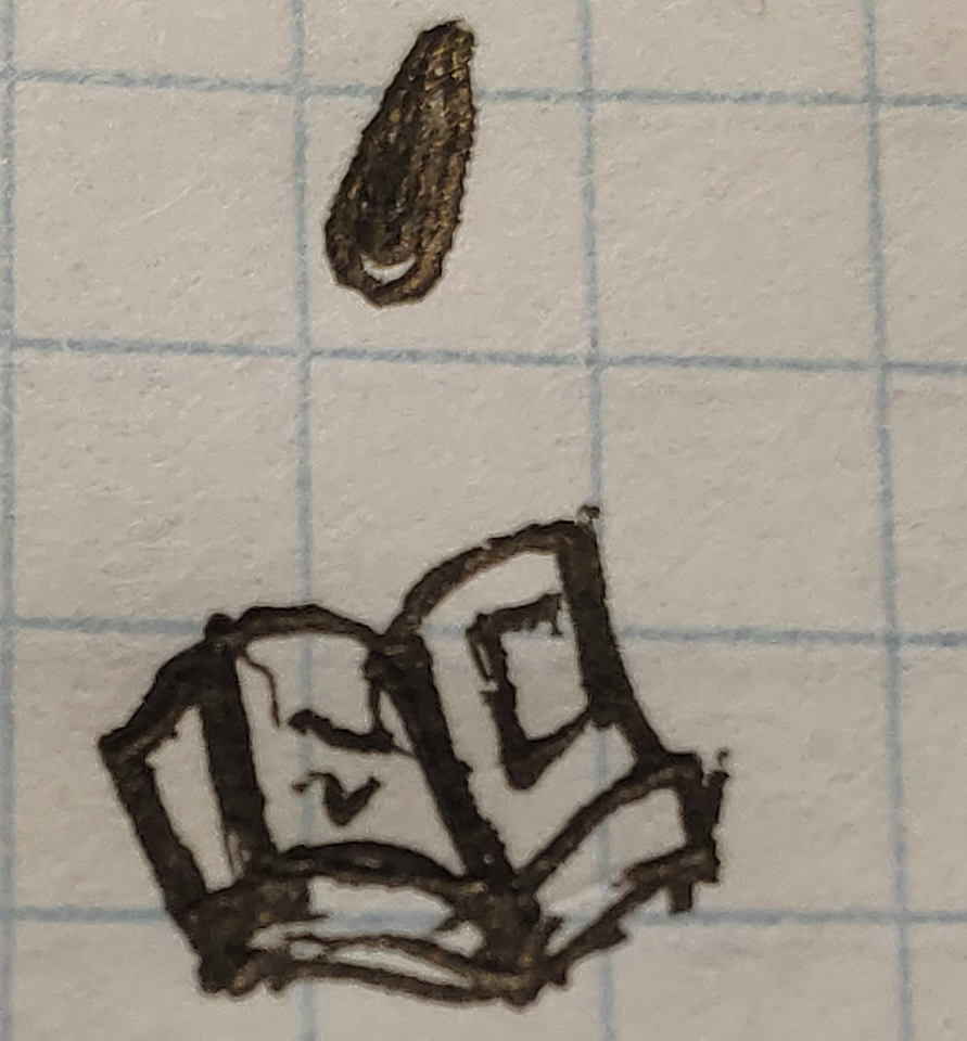 Ну та самая книга и красная водичка (вино наверное, pog )