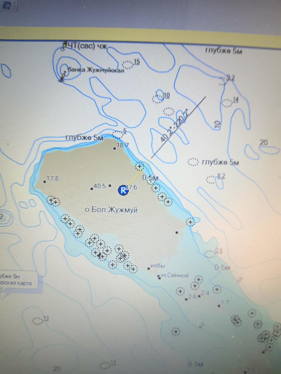 Морская карта острова Жужмуй