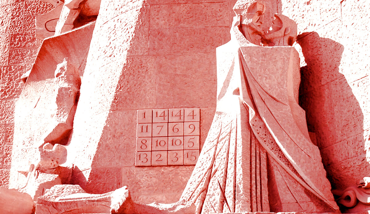 Магический квадрат на фасаде Sagrada Familia, фото: pantv.livejournal.com