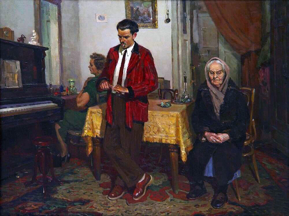 Александр Бурак. К сыну за помощью. 1954