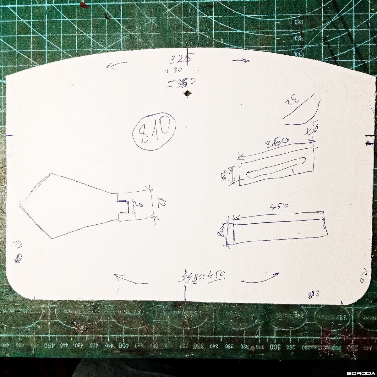 шаблон который я использовал в работе, длина:325+448=773