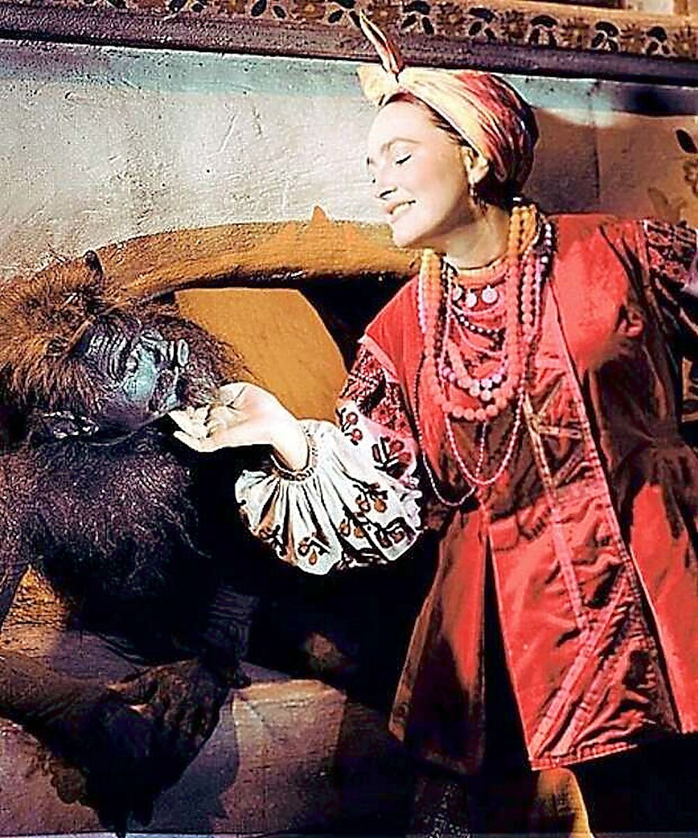 Солоха и чёрт из повести Н.В.Гоголя "Вечера на хуторе близ Диканьки"