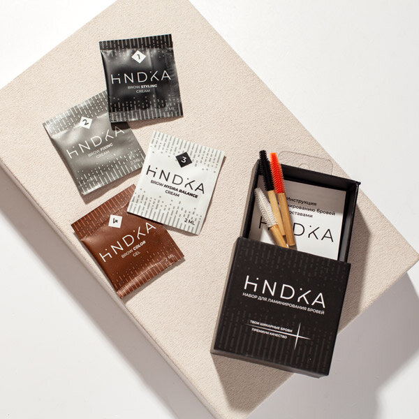 Набор для ламинирования и тонирования бровей Hindika / 1630Р