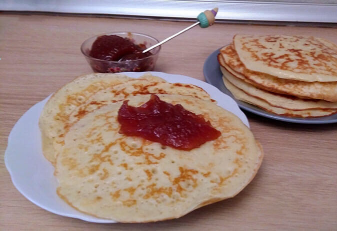 Дрожжевые толстенькие блины