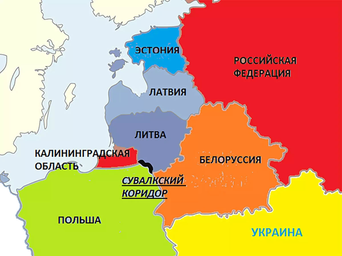 Эта область граничит с двумя европейскими странами. Калининградская обл. Польша Литва и Белоруссия на карте. Сувалкский коридор. Карта Калининграда Литвы и Белоруссии. Белоруссия граничит с Калининградской областью.