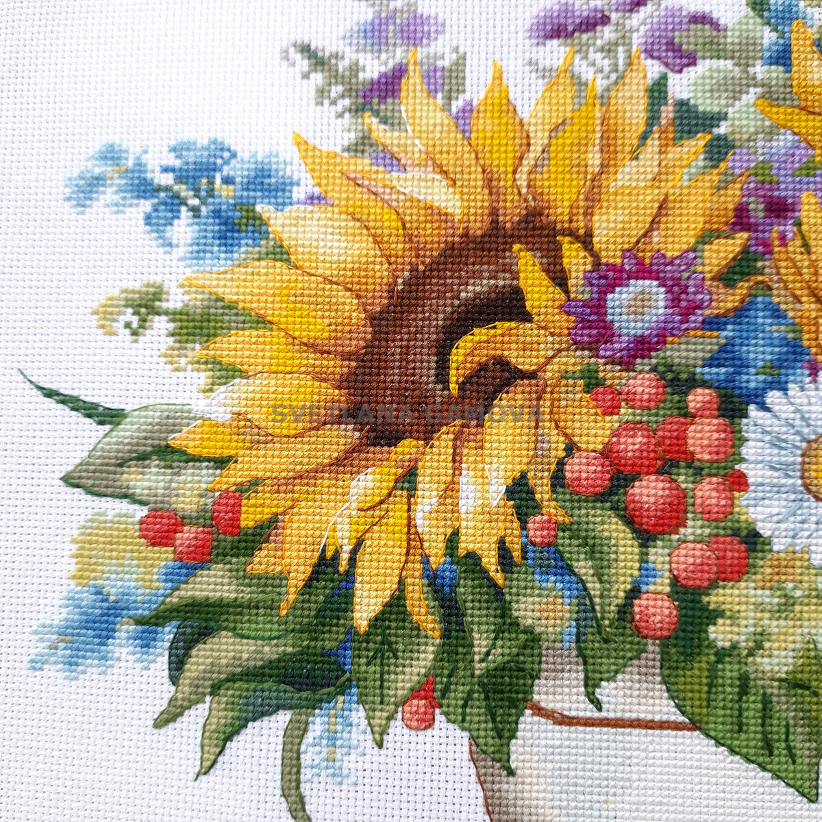 Вышивка крестом подсолнухи схемы