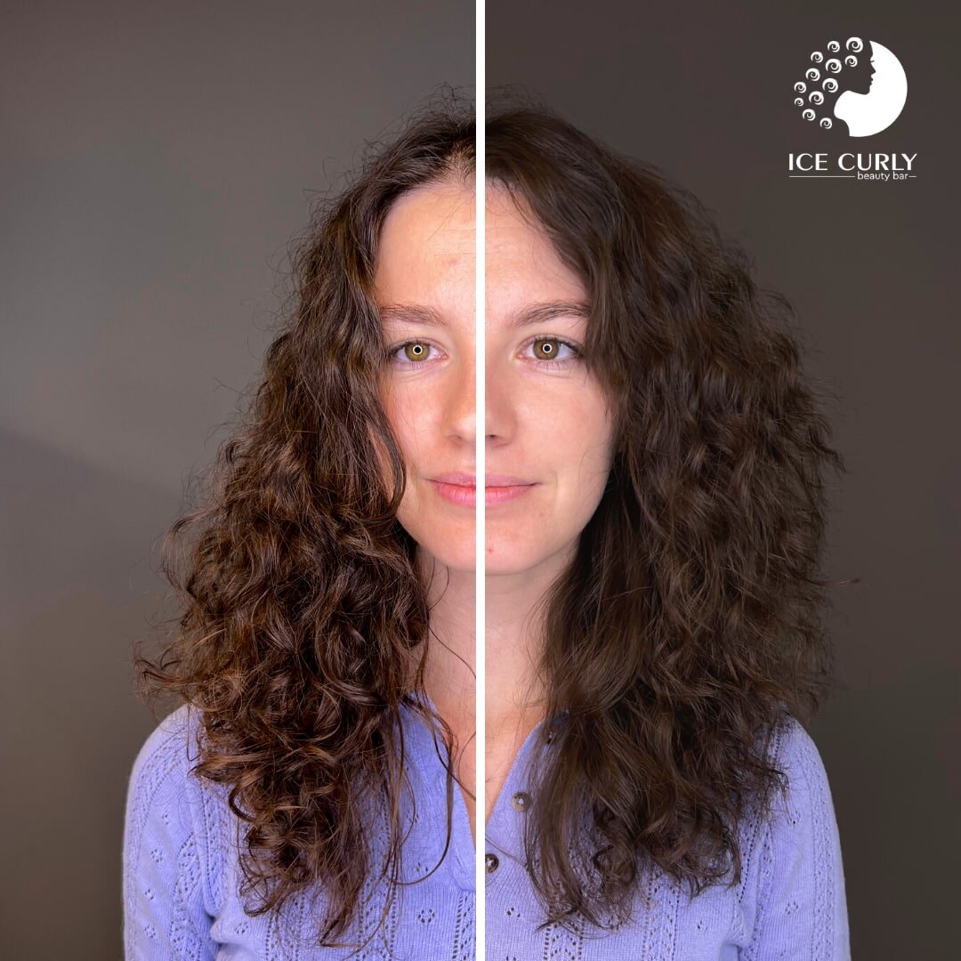 Объем появляется уже на этапе стрижки, показываем прическу до укладки.