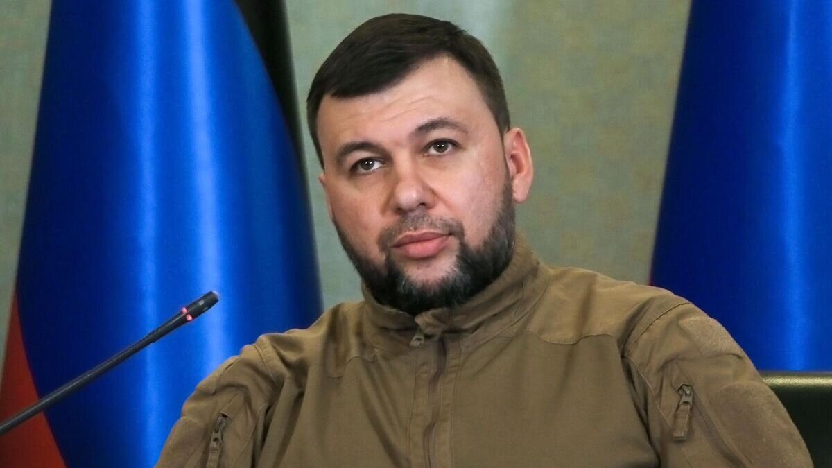    Глава ДНР Денис Пушилин на пресс-конференции в Донецке© РИА Новости / Сергей Аверин