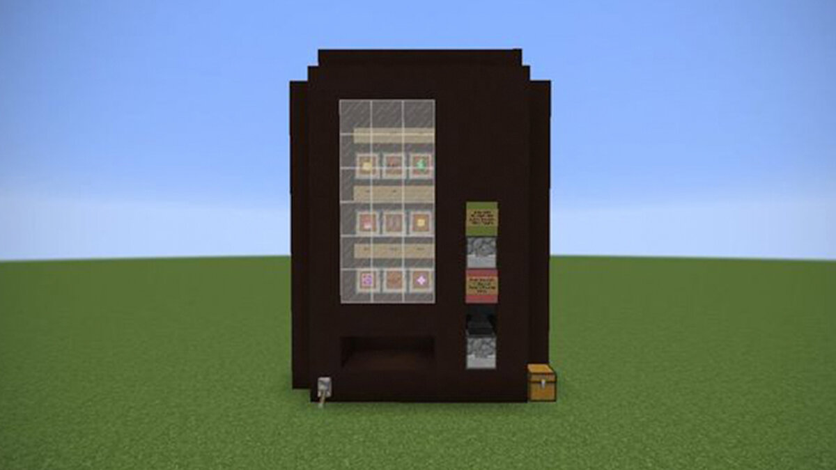 Кадр: YouTube / CR3WProductionz / Real Life Vending Machine in Minecraft — Vanilla Redstone Machine