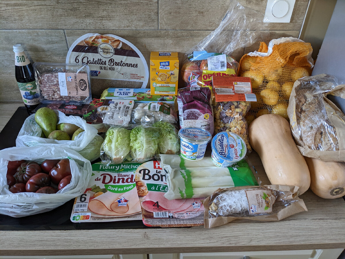 Закупились сегодня продуктами на неделю - 57 Евро