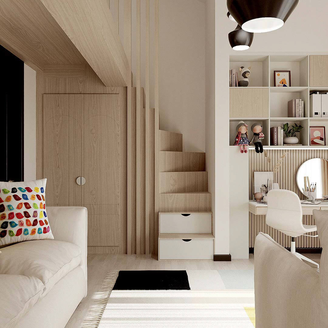 Лестница-комод, ведущая на второй этаж фото 1