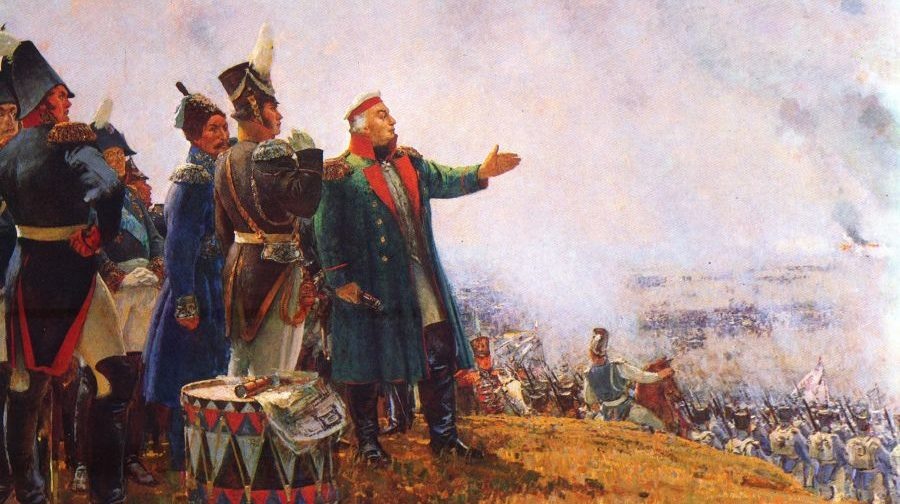 М. И. Кутузов командует сражением. Источник фото - https://clck.ru/Tch8c