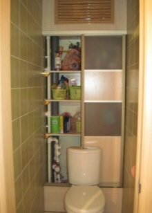 Шкаф в туалет: современные варианты компактных моделей и особенности их размещения ( фото)