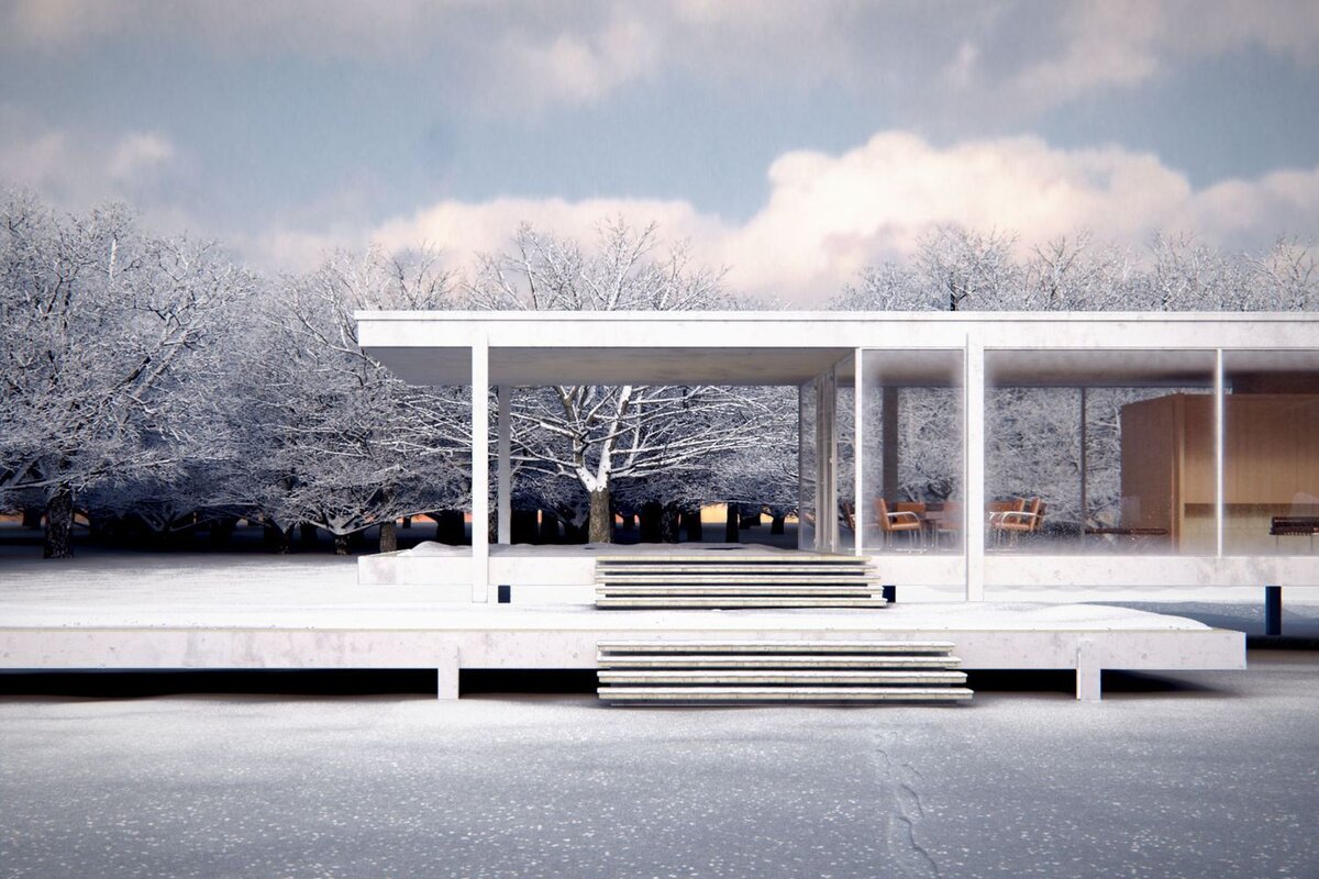 Шедевры архитектуры: «Стеклянный дом» Farnsworth House | METAarchitects |  Дзен