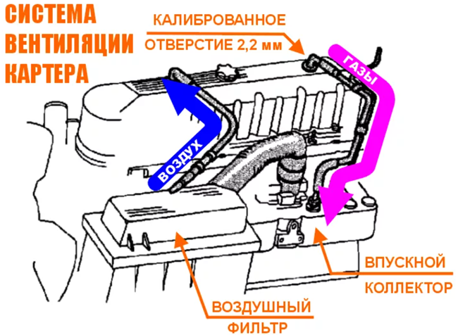 ГАЗ 3307 4.2 2дв. бортовой, 119 л.с, 5МКПП, 1990 – 2008 г.в. - Обильные картерные газы причины