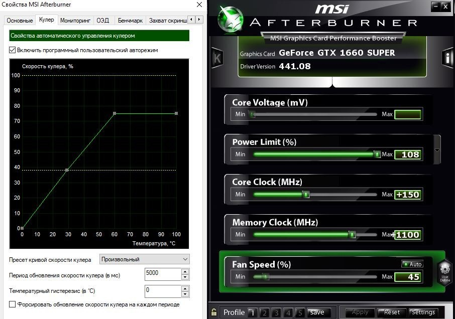 Msi afterburner как разогнать. MSI Afterburner GTX 1660 super. Разгон видеокарты 1660 super. GTX 1660 super показатели. Оптимальный разгон видеокарты GTX 1660.