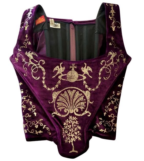 Vivienne Westwood c. Fall 1990 Purple Velvet Corset.