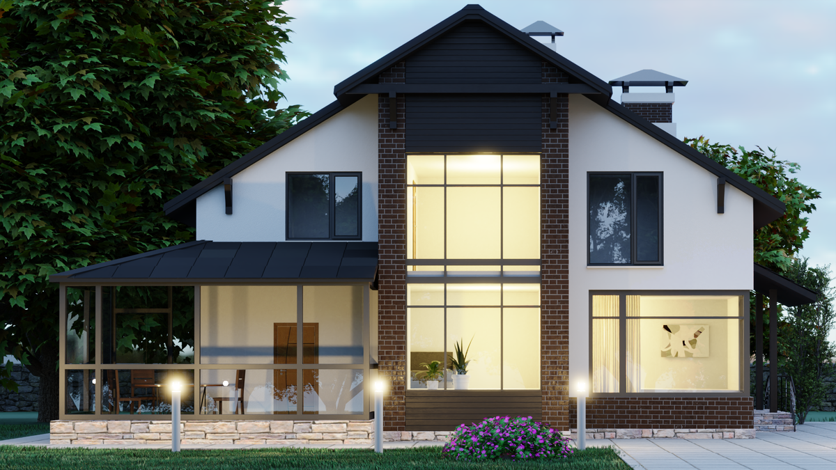 На фото наш проект "Терра" площадью 180м2. Стоимость строительства 5.2 мил руб. с учетом всех работ и стройматериалов