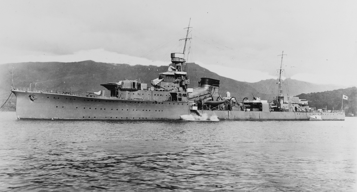 Японский экспериментальный лёгкий крейсер IJN Yubari, 1924 год