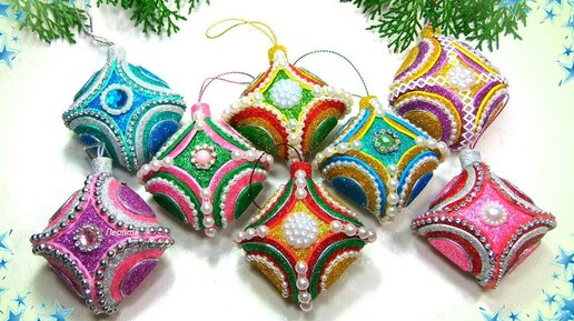 🎄Новогодние елочные игрушки своими руками из фоамирана 🎄 diy christmas ornaments